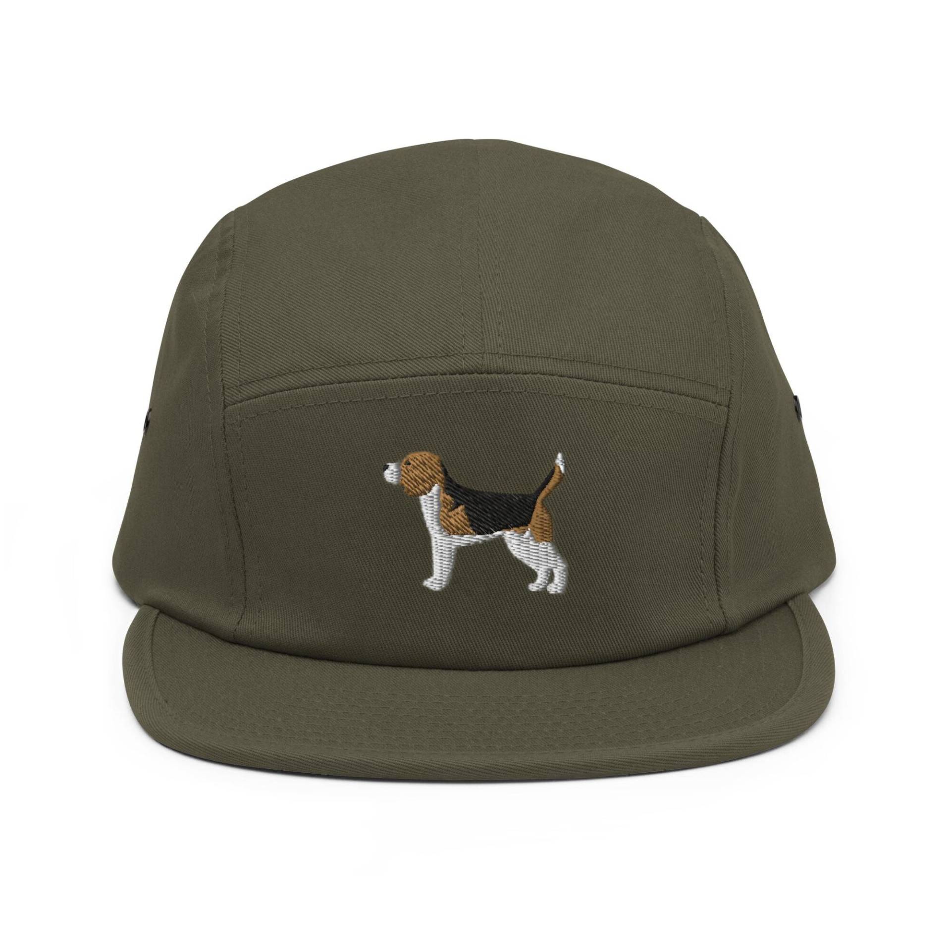 Englisch Beagleembroidered 5 Panel Camper Cap - Reine Baumwolle Bequeme Passform in Einer Vielzahl Von Farben von TofuTigerStudio