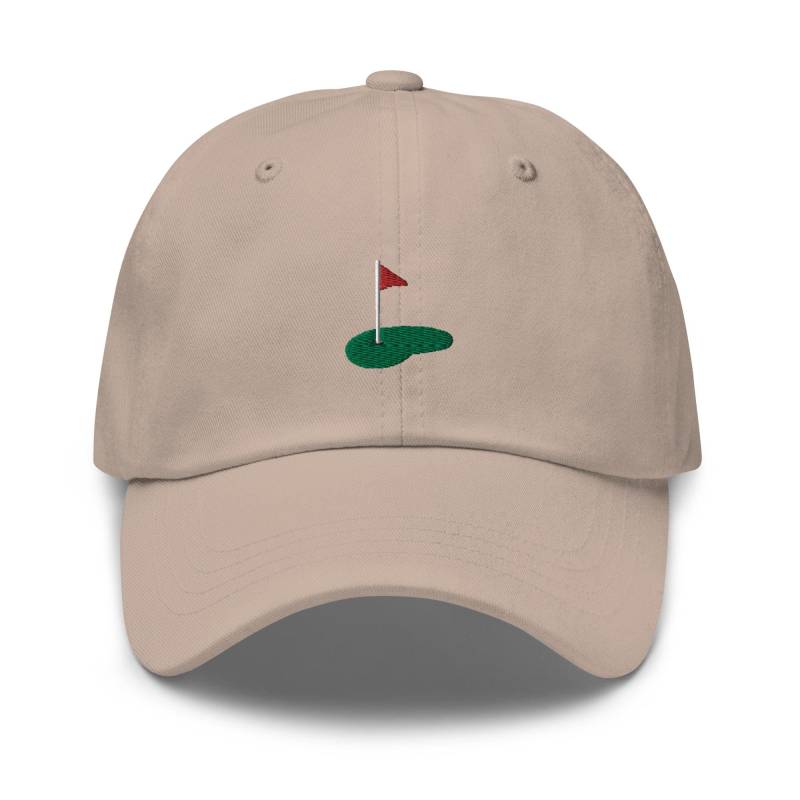 Golf Putting Green Bestickte Dad Cap Chino Cotton Twill Verstellbare Unisex Cap von TofuTigerStudio