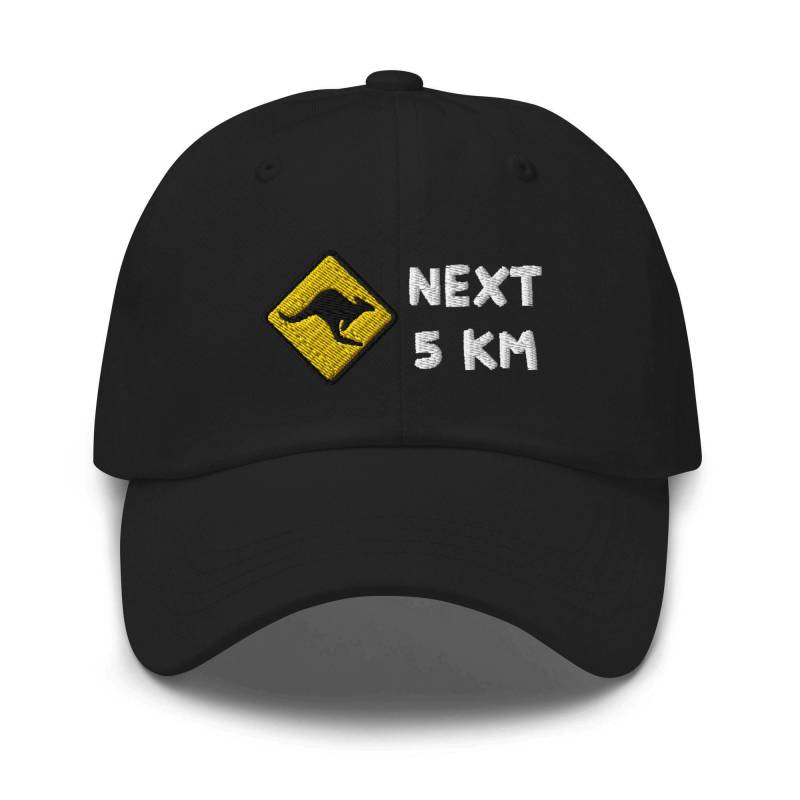 Kangaroo Road Sign Gestickte Dad Cap Chino Cotton Twill Verstellbare Unisex Mütze von TofuTigerStudio