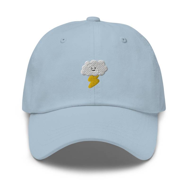 Kawaii Blitz Wolke Bestickt Dad Cap Unisex Kappe Aus Chino-Baumwoll-Twill von TofuTigerStudio