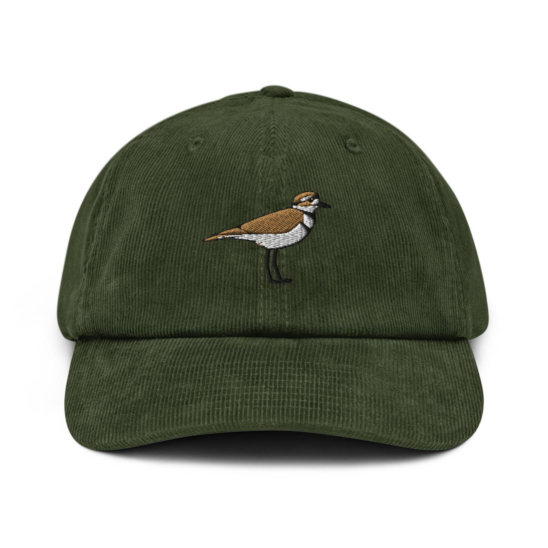 Killdeer Bird Bestickter Cordhut - 100% Baumwollcord in Verschiedenen Farben von TofuTigerStudio