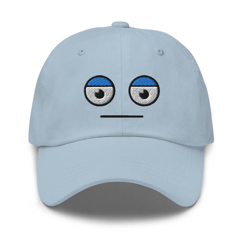 Meh Unamused Face Gestickte Dad Cap Chino Cotton Twill Verstellbare Unisex Cap von TofuTigerStudio