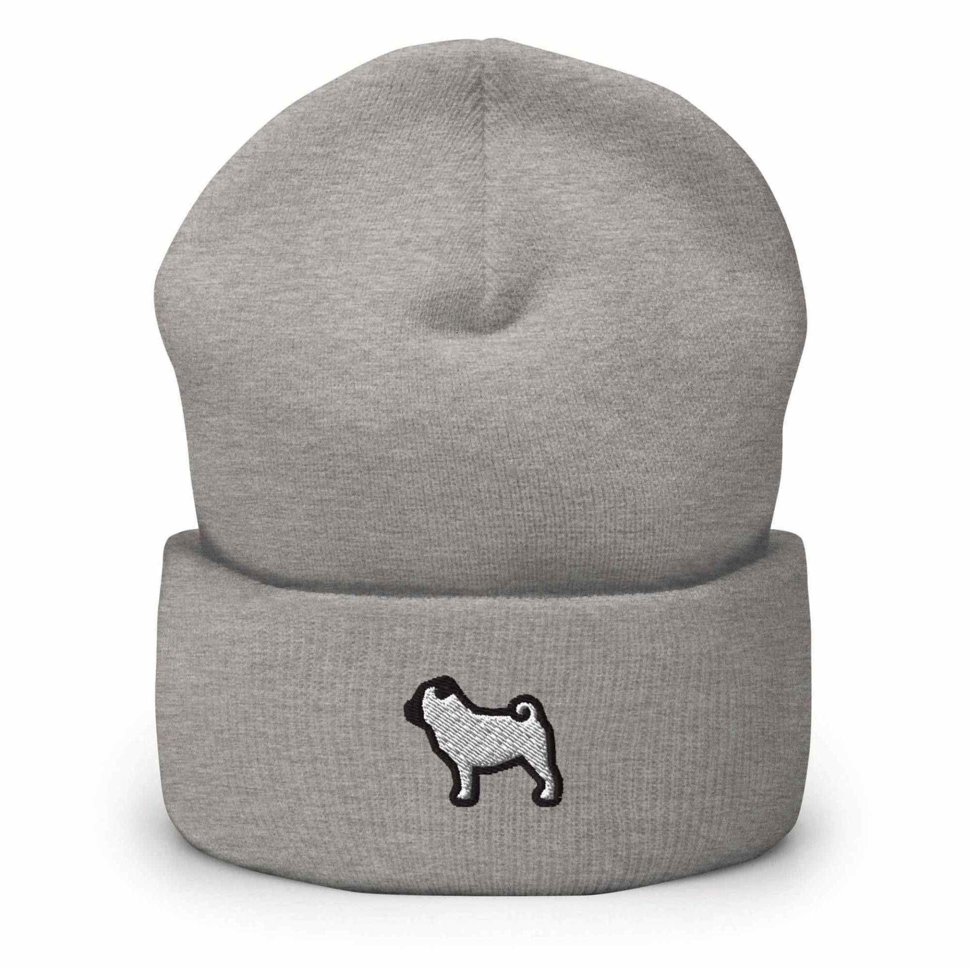 Mops Beanie - Warme Und Stilvolle Kopfbedeckung in Verschiedenen Farben von TofuTigerStudio