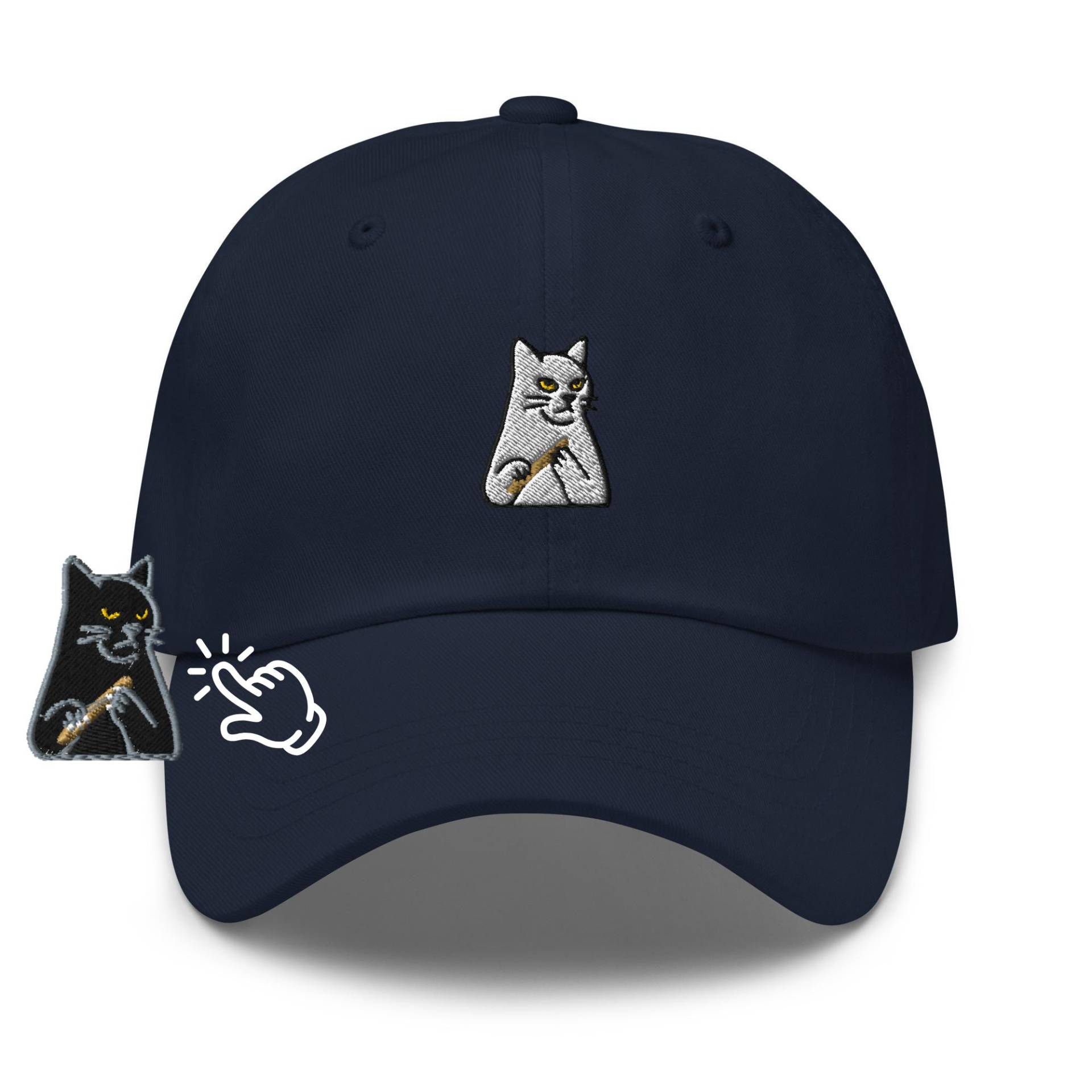 Mr. Pickles Sassy Cat Dad Cap Chino Cotton Twill Verstellbarer Unisex Hut von TofuTigerStudio