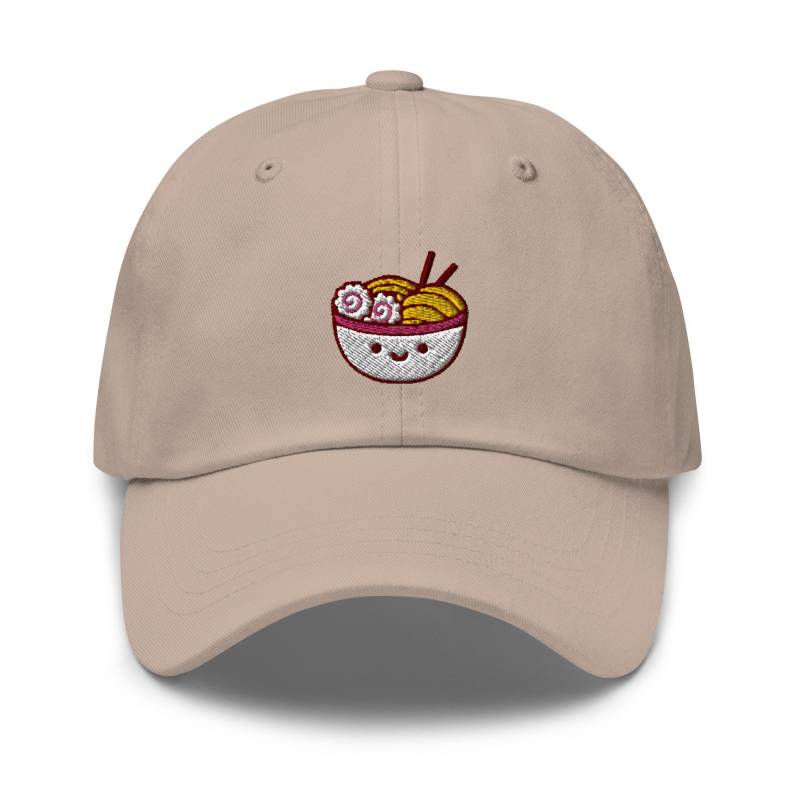 Süße Ramen Bestickte Dad Cap Unisex Kindermütze Aus Chino Cotton Twill von TofuTigerStudio