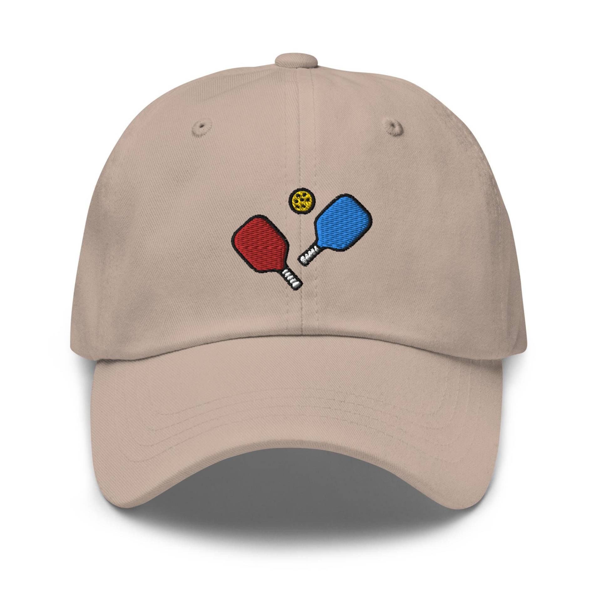 Pickleball Paddle Paar Bestickte Dad Cap - Trendiges Unstrukturiertes Design Bequemer Chino Baumwollköper in Verschiedenen Farben von TofuTigerStudio