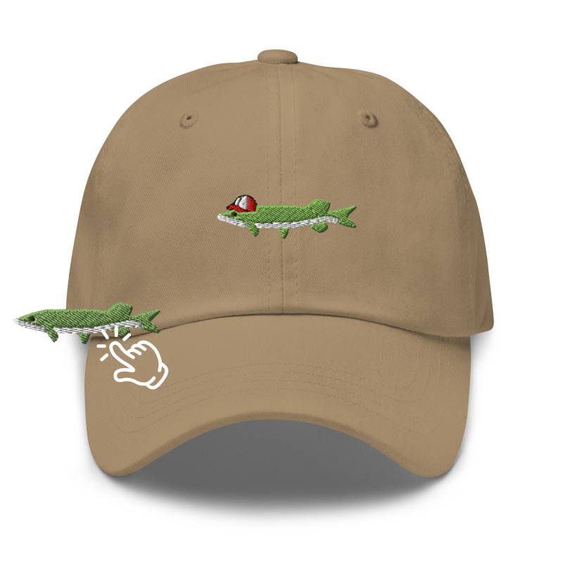 Pike Dad Cap Bestickte Chino Cotton Twill Verstellbare Unisex Mütze von TofuTigerStudio