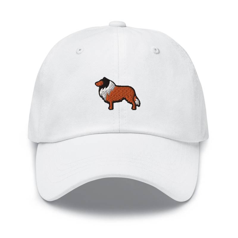 Rough Collie Gestickte Dad Kappe Chino Baumwoll-Twill Einstellbar Unisex Hut von TofuTigerStudio