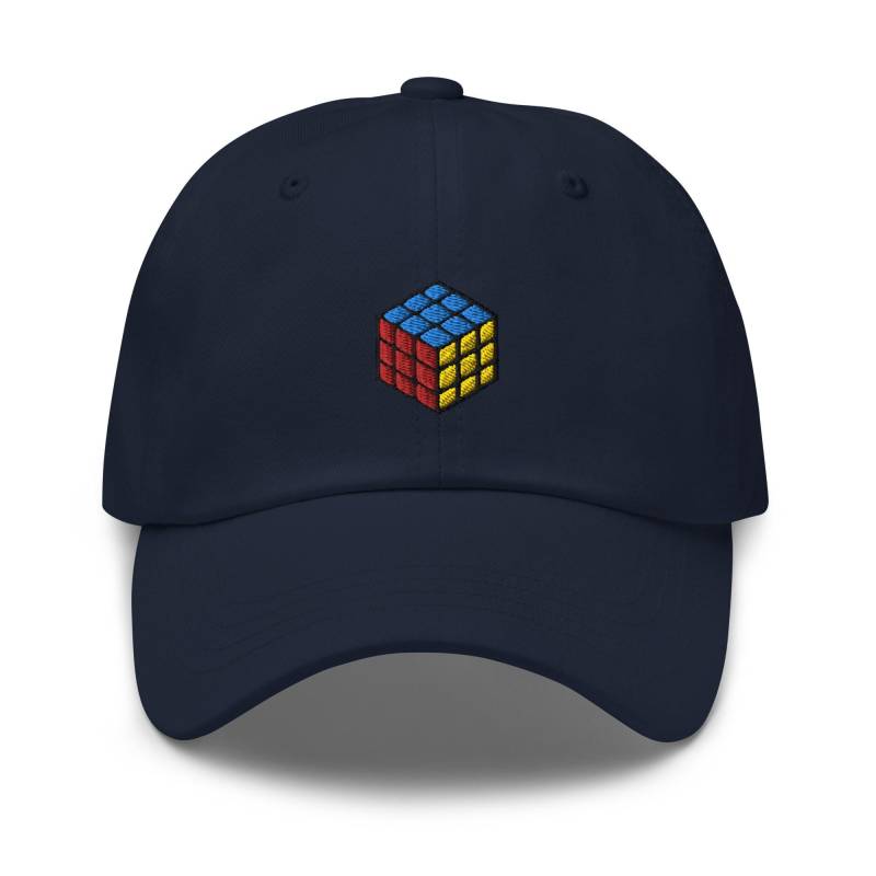 Rubiks Cube Stickmütze Chino Cotton Twill Verstellbare Unisex-Mütze von TofuTigerStudio