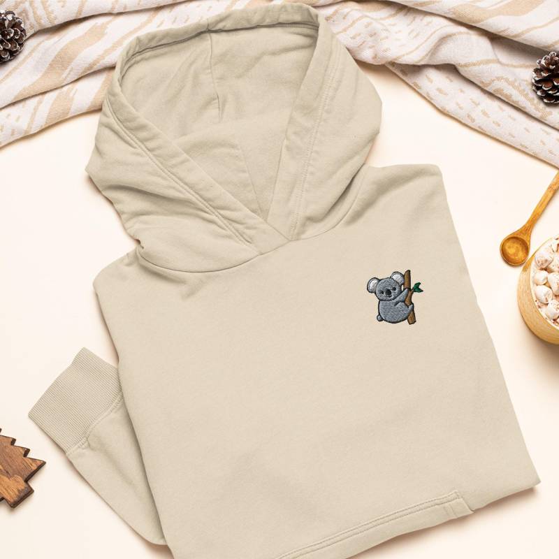 Süßer Koala Bär Hoodie Schwere Mischung Aus Baumwolle Und Polyester, Unisex Fit von TofuTigerStudio