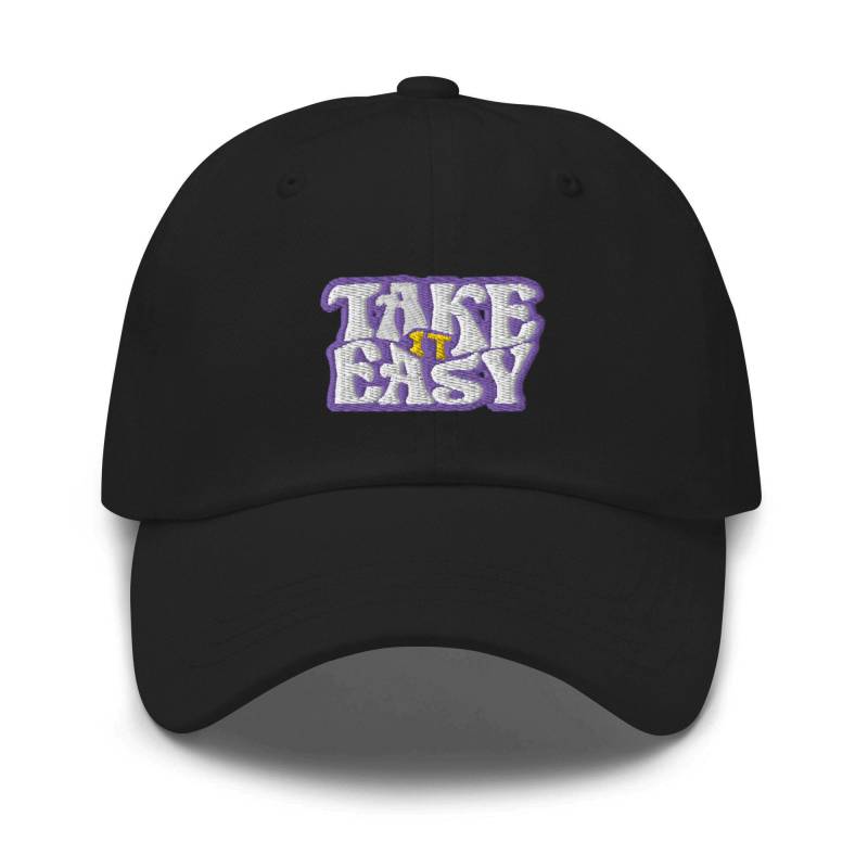 Take It Easy Bestickte Dad-Kappe Verstellbare Unisex-Kappe Aus Chino-Baumwolltwill von TofuTigerStudio