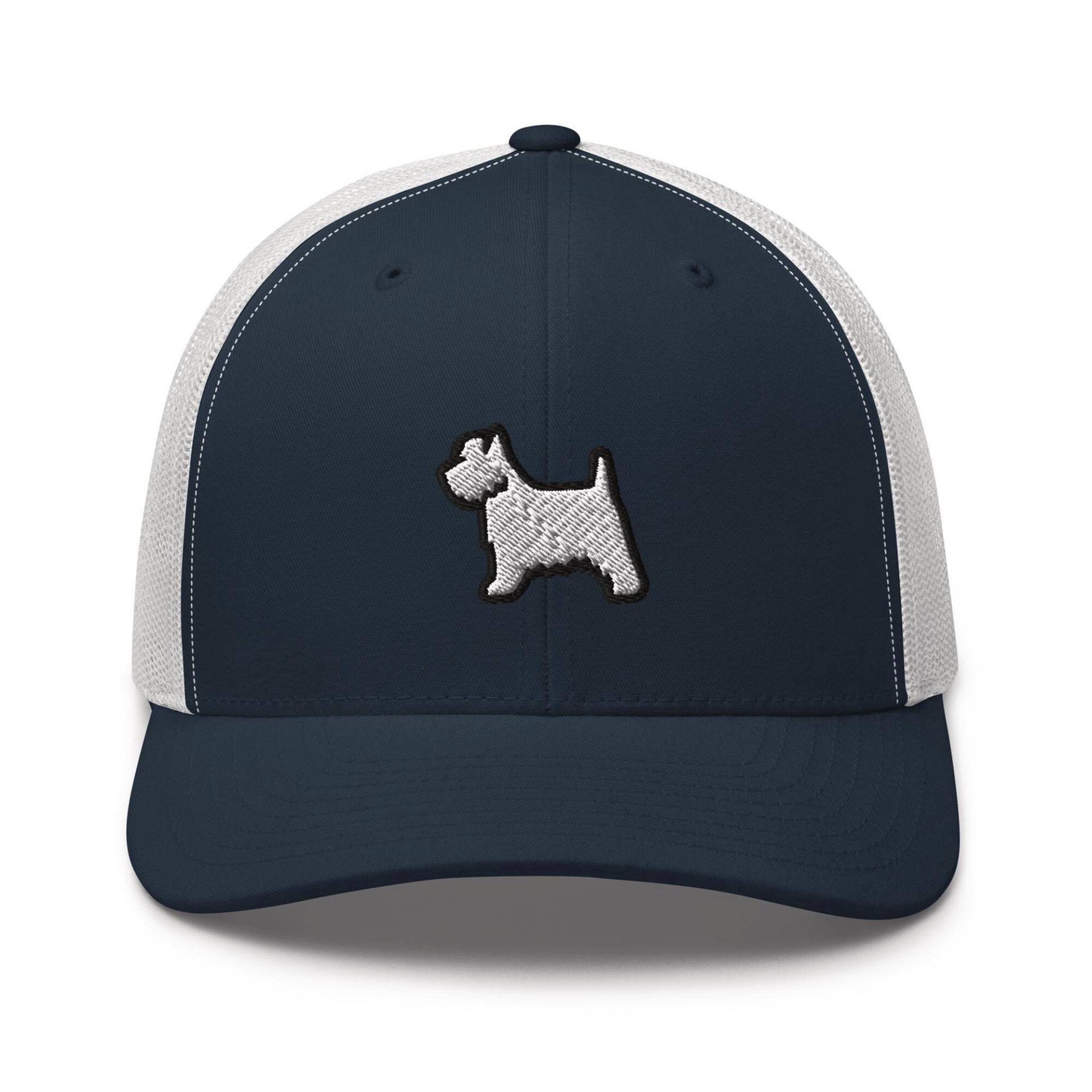 West Highland White Terrier Bestickter Retro Trucker-Hut - Strukturiert Mit Netzrücken in Verschiedenen Farben von TofuTigerStudio