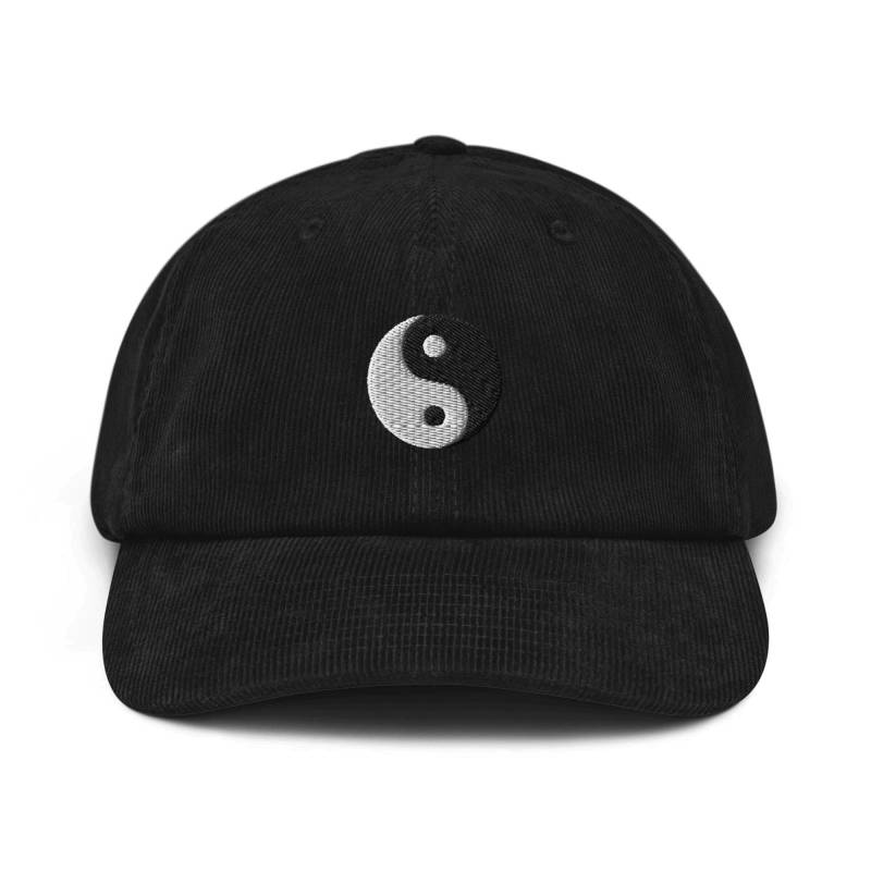 Yin Yang Bestickter Baumwoll-Cord-Hut Verstellbare Passform von TofuTigerStudio