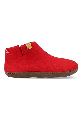 Tofvel Mula Wollfilz-Pantoffel Red (EU Schuhgrößensystem, Erwachsene, Numerisch, M, 37) von Tofvel
