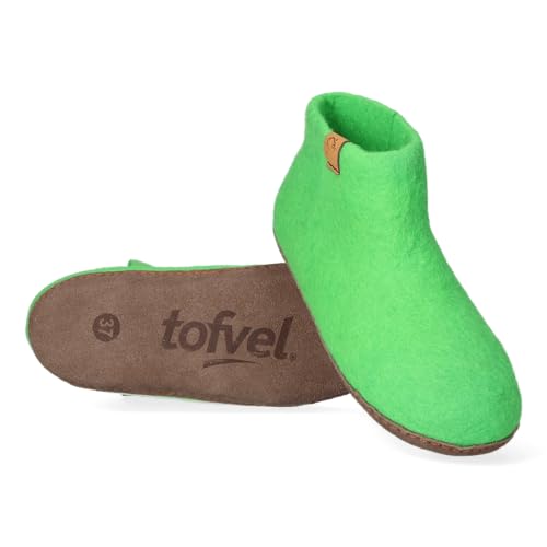 Tofvel Mula Wollfilz-Pantoffel Spring Green (EU Schuhgrößensystem, Erwachsene, Numerisch, M, 40) von Tofvel