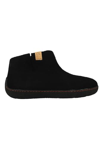 Tofvel Rabara Wollfilz-Pantoffel Black (EU Schuhgrößensystem, Erwachsene, Numerisch, M, 40) von Tofvel