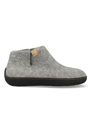 Tofvel Rabara Wollfilz-Pantoffel Marbled Light Grey (EU Schuhgrößensystem, Erwachsene, Numerisch, M, 41) von Tofvel