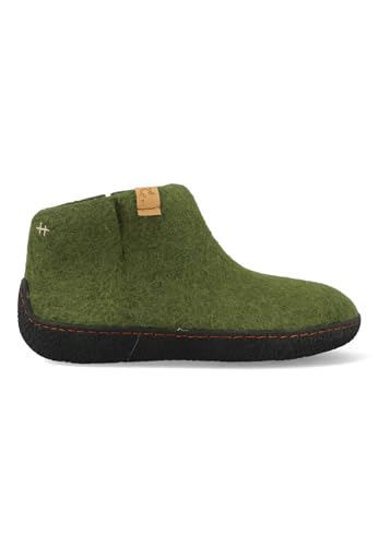 Tofvel Rabara Wollfilz-Pantoffel Olive Green (EU Schuhgrößensystem, Erwachsene, Numerisch, M, 43) von Tofvel