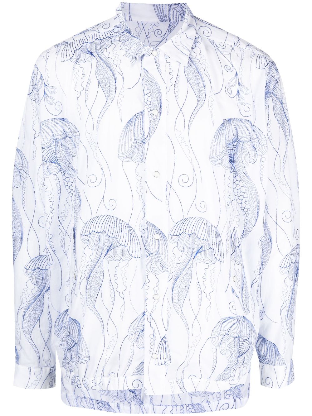 Toga Virilis Hemdjacke mit grafischem Print - Weiß von Toga Virilis