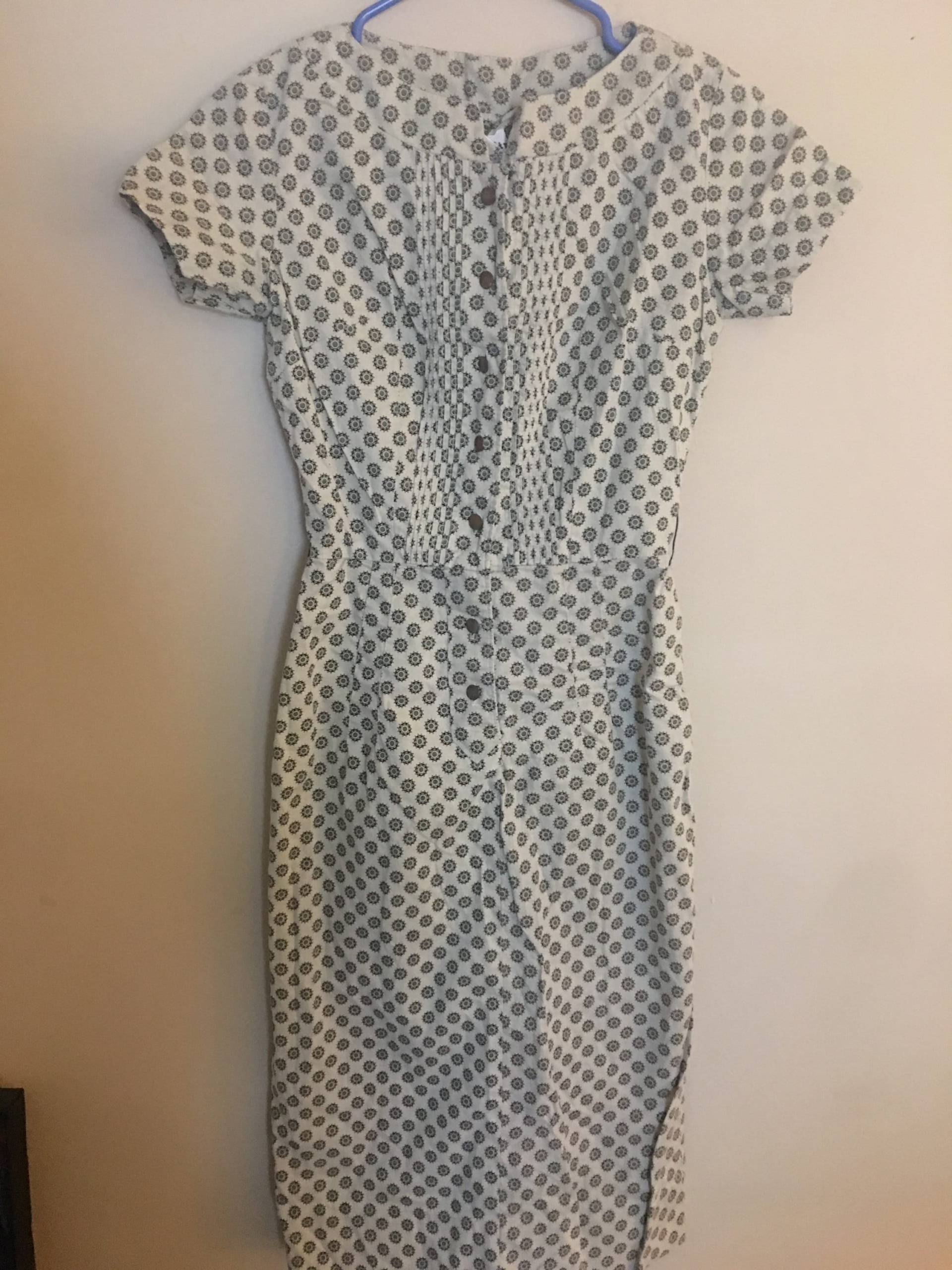 50Er Jahre Baumwoll Shirt Kleid 50Er Jahre Baumwoll Shirt Kleid von ToggedToTheBricksUS