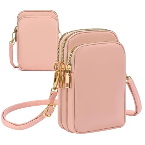 Tohrugue Mini-Umhängetasche, kleine Umhängetasche für Damen, kleine Geldbörse für Telefonhandtasche, Umhängetasche, Damen, Crossbody Tasche, Rosa von Tohrugue
