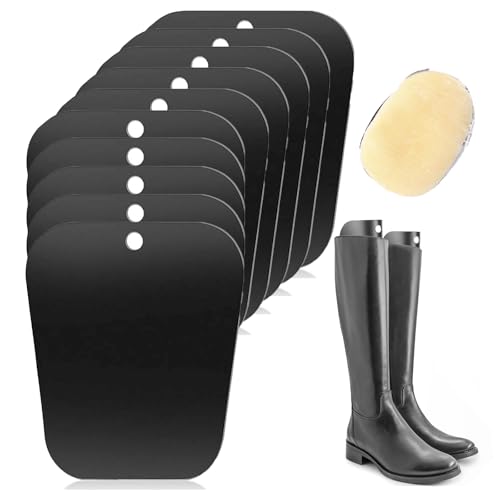 Toionmm 10 Stück Stiefelspanner, Kunststoff Stiefelspanner Damen, Hohe Stiefelformer Formeinsätze, Schwarz Stiefelform Einsätze, Stiefel Ständer Halter für Herren und Damen von Toionmm