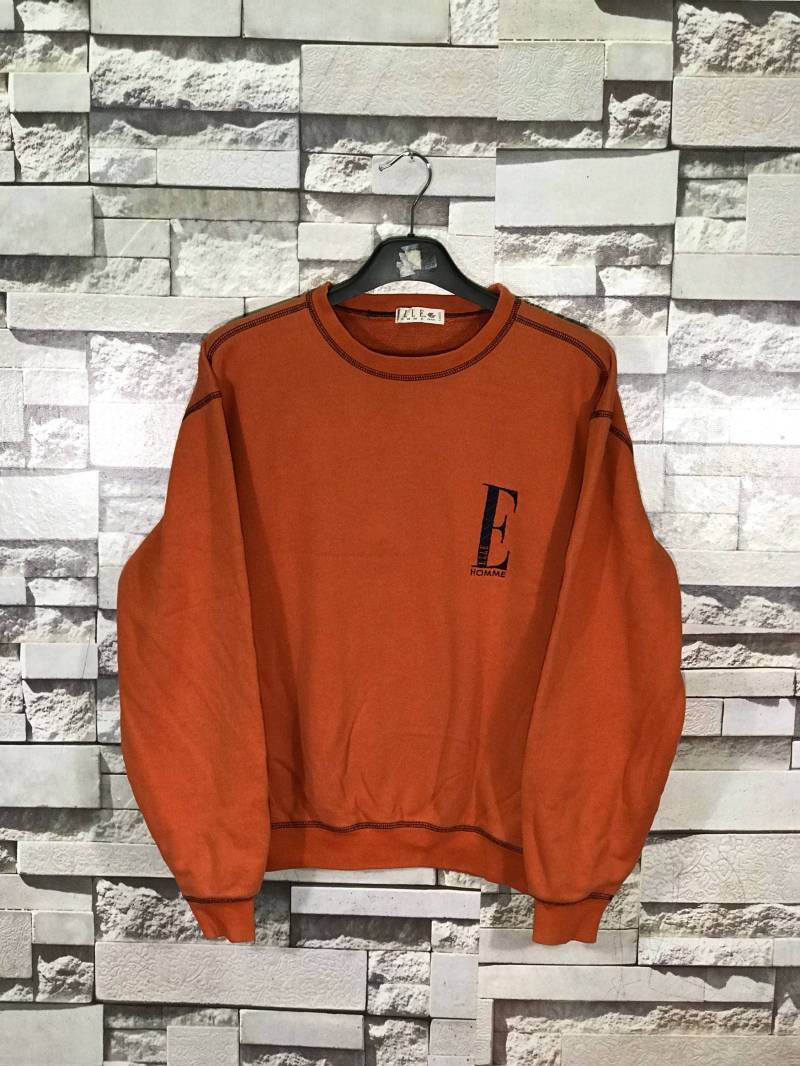 Seltene Vintage Elle Homme Paris Sweatshirt Größe L/Pullover Jacke von TokMungVintage