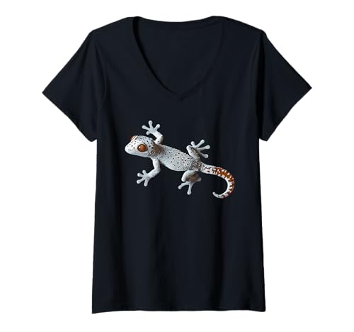 Damen Tokeh Gecko Tokeh T-Shirt mit V-Ausschnitt Damen Tokeh Gecko Tokeh T-Shirt mit V-Ausschnitt von Tokeh Gecko Tokeh Tier Shop