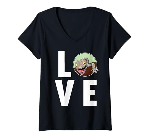 Damen Tokehs Tokay Tokeh T-Shirt mit V-Ausschnitt Damen Tokehs Tokay Tokeh T-Shirt mit V-Ausschnitt von Tokehs Tokeh Tier Shop