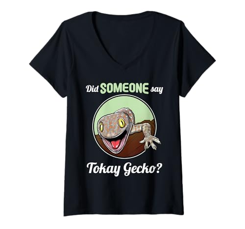 Damen Tokehs Tokay Tokeh T-Shirt mit V-Ausschnitt Damen Tokehs Tokay Tokeh T-Shirt mit V-Ausschnitt von Tokehs Tokeh Tier Shop