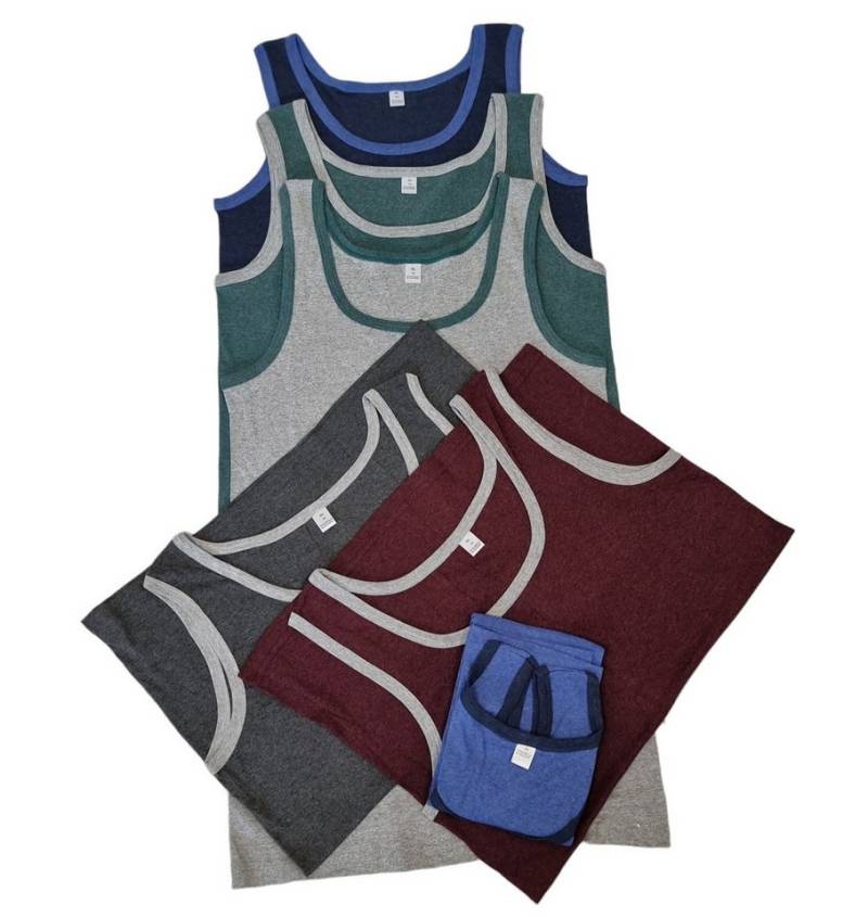 Toker Collection® Achselhemd Achselhemd Herren Unterhemd meliert im 6er Pack (Sparpack, 6er-Pack) Feinripp von Toker Collection®