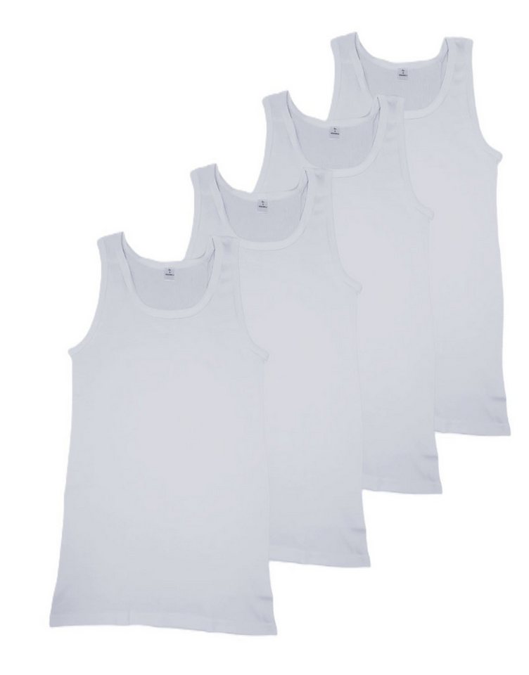 Toker Collection® Achselhemd Herren Unterhemd doppelripp, 4er Pack (Packung, 4er Pack) aus reiner Baumwolle von Toker Collection®