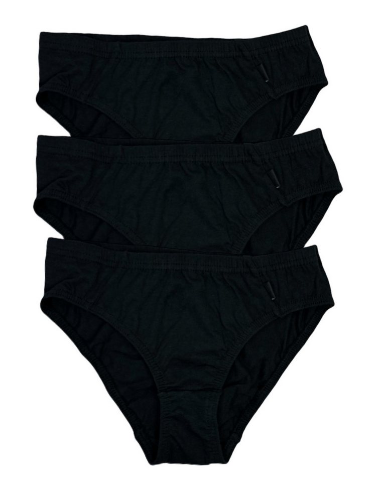 Toker Collection® Bikinislip Damen Bikini Sportslip schwarz oder weiß (Packung, 3er-Pack) Sport Label von Toker Collection®
