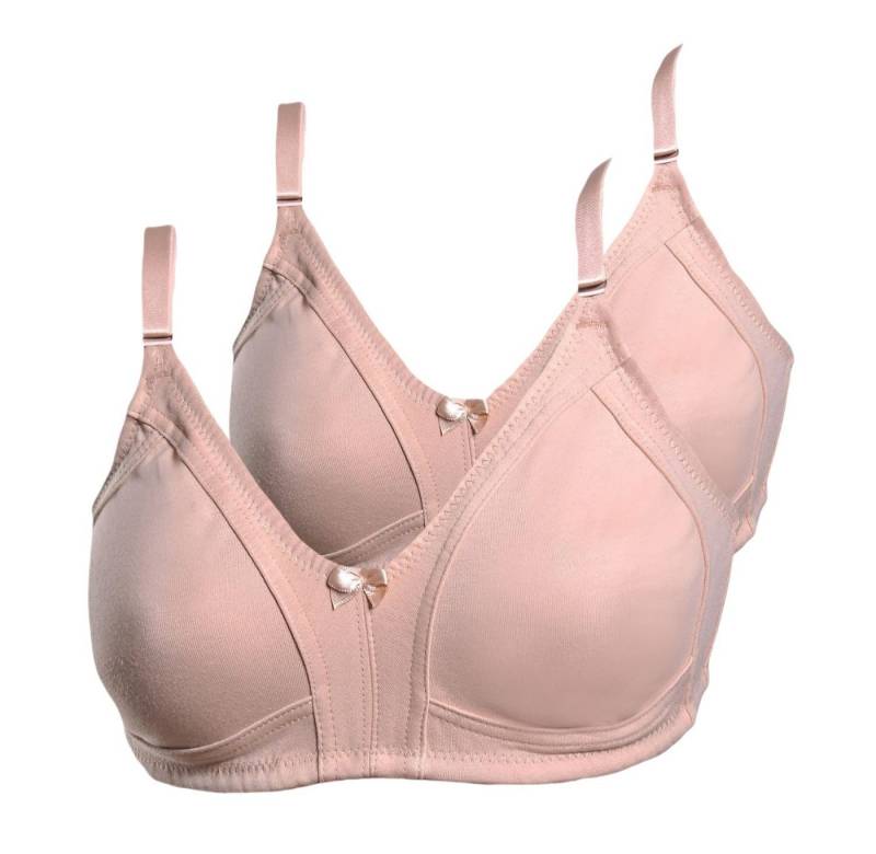 Toker Collection® Bügelloser BH Damen BH ohne Bügel aus weicher Baumwollmischung mit Modal (Sparset, 2er-Pack) ohne Bügel von Toker Collection®