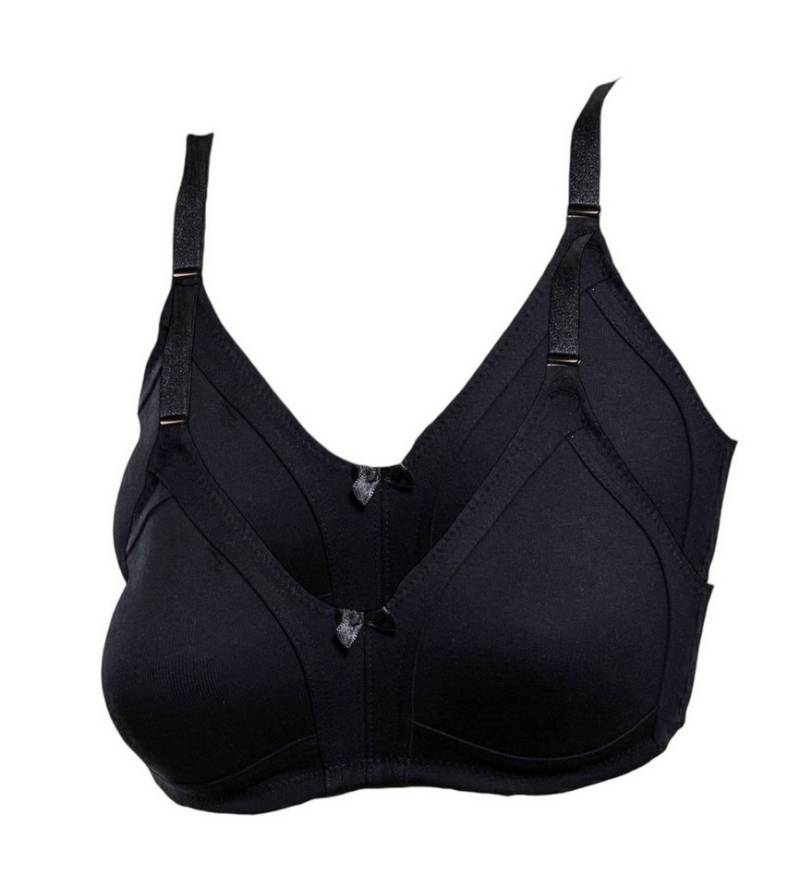 Toker Collection® Bügelloser BH Damen BH ohne Bügel aus weicher Baumwollmischung mit Modal (Sparset, 2er-Pack) ohne Bügel von Toker Collection®