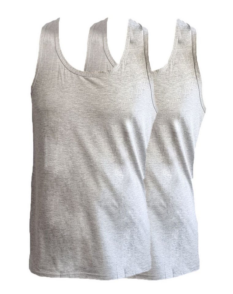 Toker Collection® Muskelshirt Herren Muskelshirt,Tanktop,95% Baumwolle,5% Elasthan (Packung, 2er-Pack) Jersey von Toker Collection®