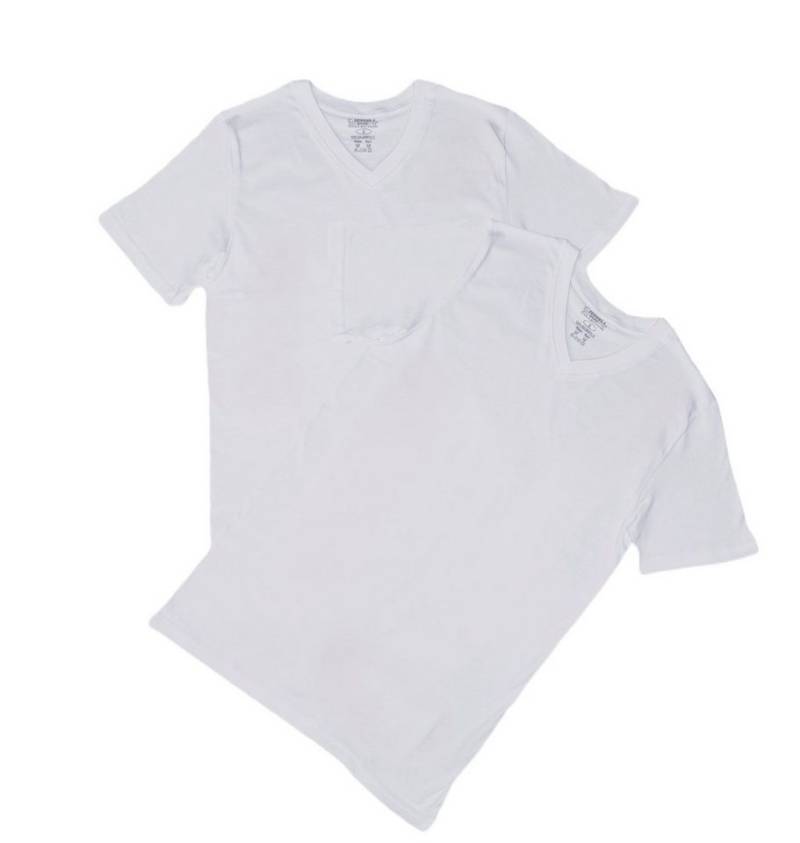 Toker Collection® T-Shirt Herren T-Shirt Basic V- Ausschnitt 2er Pack (Packung, 2er-Pack) aus Baumwolle von Toker Collection®