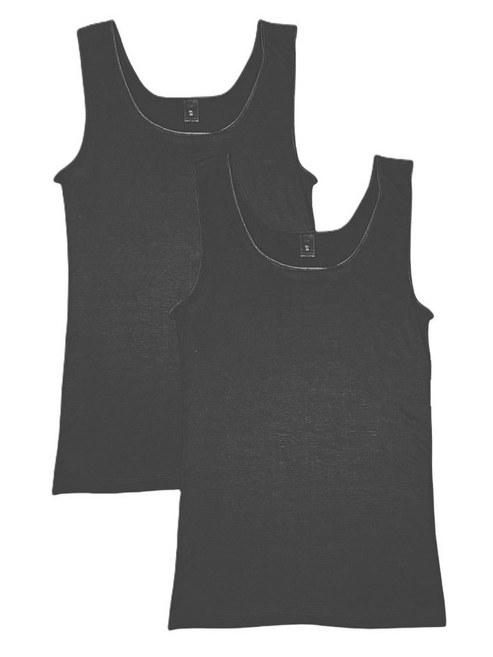 Toker Collection® Unterhemd Damen Achselhemd mit Modal 2 Stück = 1 Preis (Packung, 2 Stück = 1 Preis) Doppelpack von Toker Collection®