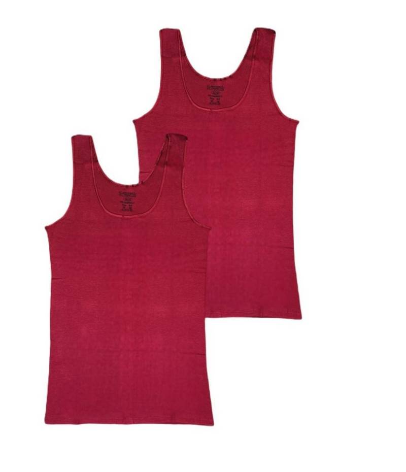 Toker Collection® Unterhemd Damen Achselhemd mit Satinkante 2 Stück (Packung, 2er-Pack) aus reiner Baumwolle von Toker Collection®
