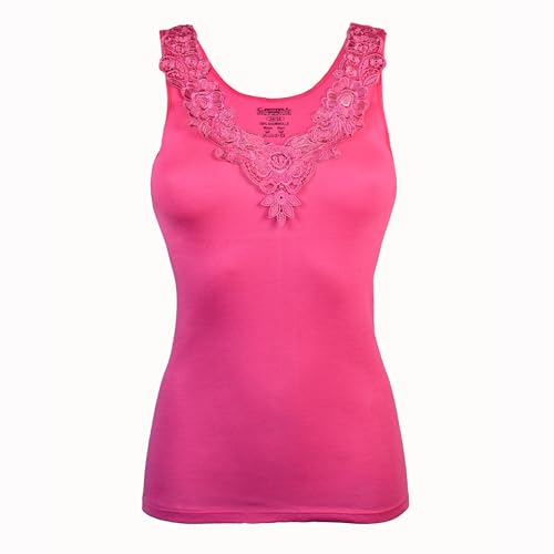 Toker Collection Hübsches Damen Unterhemd mit extra breiter Spitze in versch. Farben von Toker Collection