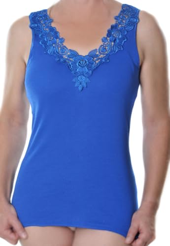 Toker Collection Hübsches Damen Unterhemd mit extra breiter Spitze in versch. Farben von Toker Collection