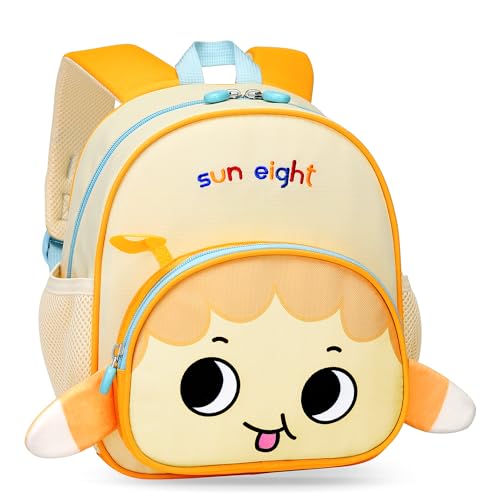 Tokeya Kinderrucksack Mädchen Kindergartenrucksack Wasserdicht Vorschule Rucksack Kinder, Süß Tiere Schulrucksack mit Brustgurt, Leicht Kita Kinderrucksäcke für Baby Kleinkind 1-4 Jahre, Beige von Tokeya