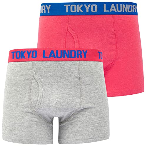 Deas (2 Pack) Boxer Shorts Set in Pink Marl/Light Grey Marl - Tokyo Laundry - M von Tokyo Laundry