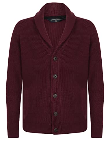 Hatton 2 Soft Knit Shawl Neck Cardigan in Claret - Tokyo Laundry - M von Tokyo Laundry