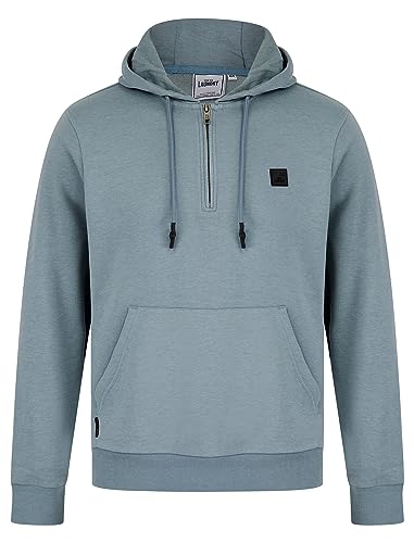 Invective Quarter Zip Neck Brushback Fleece Pullover Hoodie in Cool Grey - Tokyo Laundry - L von Tokyo Laundry