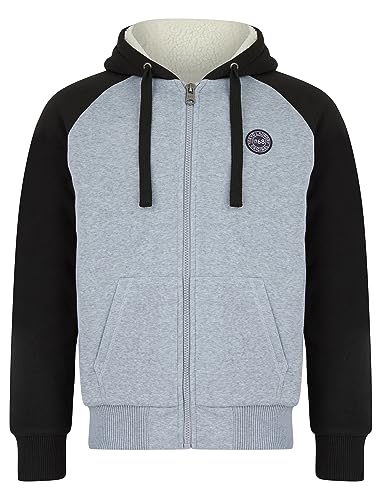 Petersburg Chunky Zip Through Borg Lined Fleece Hoodie in Light Grey Marl - Tokyo Laundry - XXL von Tokyo Laundry