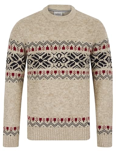 Raja Chunky Nordic Fairisle Design Knitted Jumper in Natural Twist - Tokyo Laundry - S von Tokyo Laundry