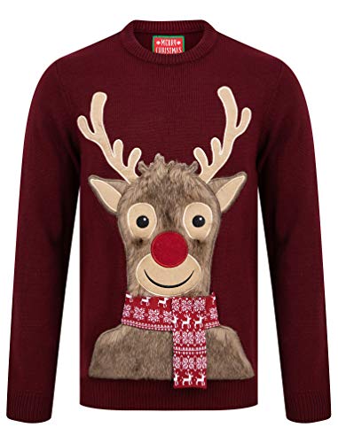 Sleepy Reindeer Christmas Jumper in Oxblood – Merry Christmas - L Sleepy Reindeer Christmas Jumper in Oxblood – Merry Christmas - L von Tokyo Laundry