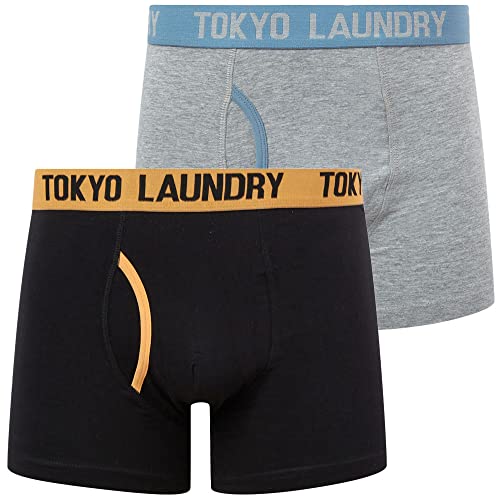 Spencer (2 Pack) Boxer Shorts Set in Papaya/Blue Shadow - Tokyo Laundry - L von Tokyo Laundry