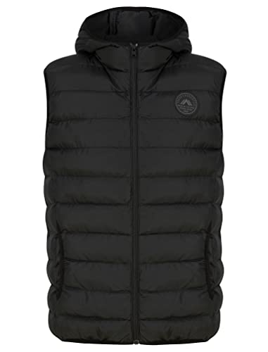 Tamaki Quilted Puffer Gilet with Hood in Jet Black - Tokyo Laundry - L von Tokyo Laundry